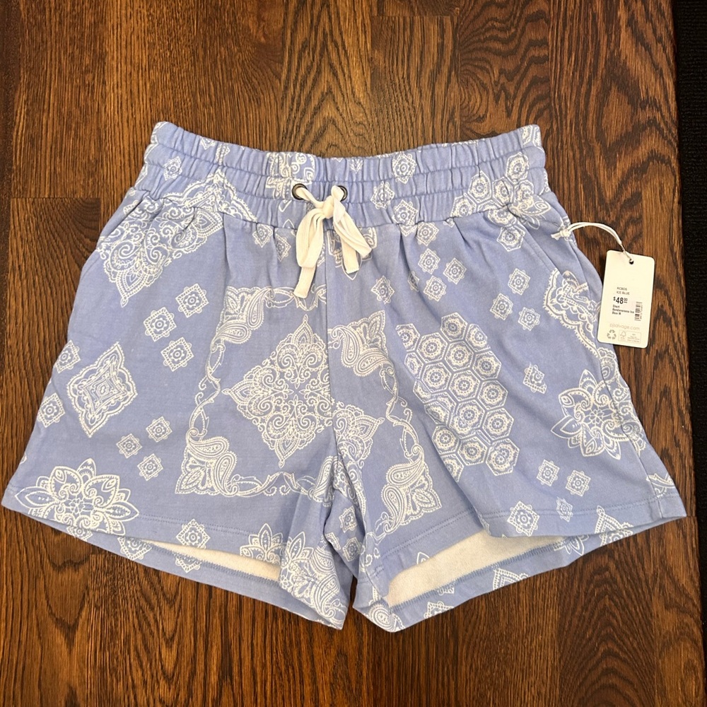 NWT PJ Salvage Bandanarama Short Ice Blue Medium